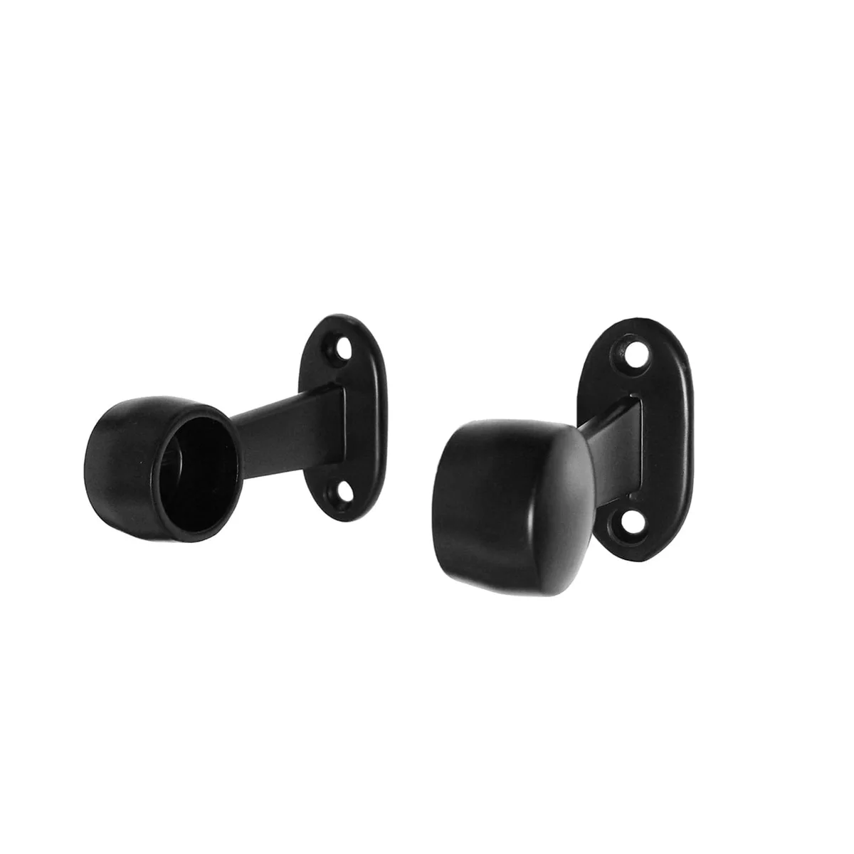 Towel Rail End Bracket Matt Black For 19mm Tube