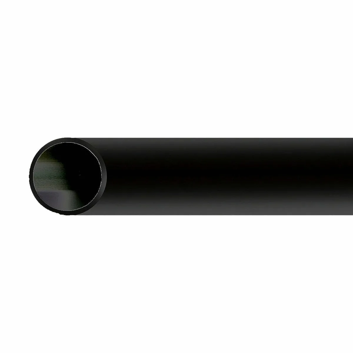 Towel Rail Tube Matt Black on Aluminium 19 x 600mm