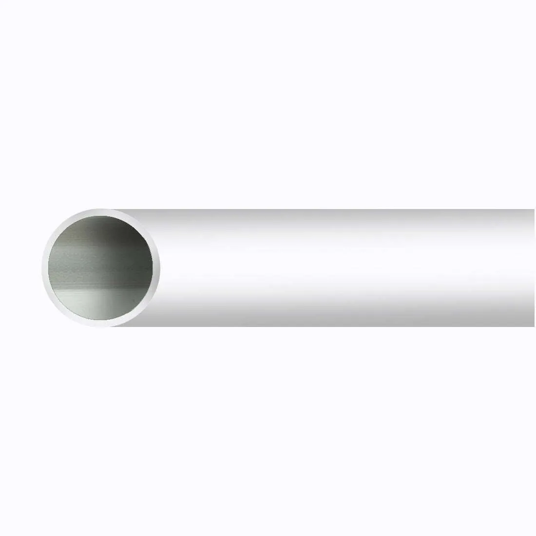 Towel Rail Tube White on Aluminium 19 x 1200mm