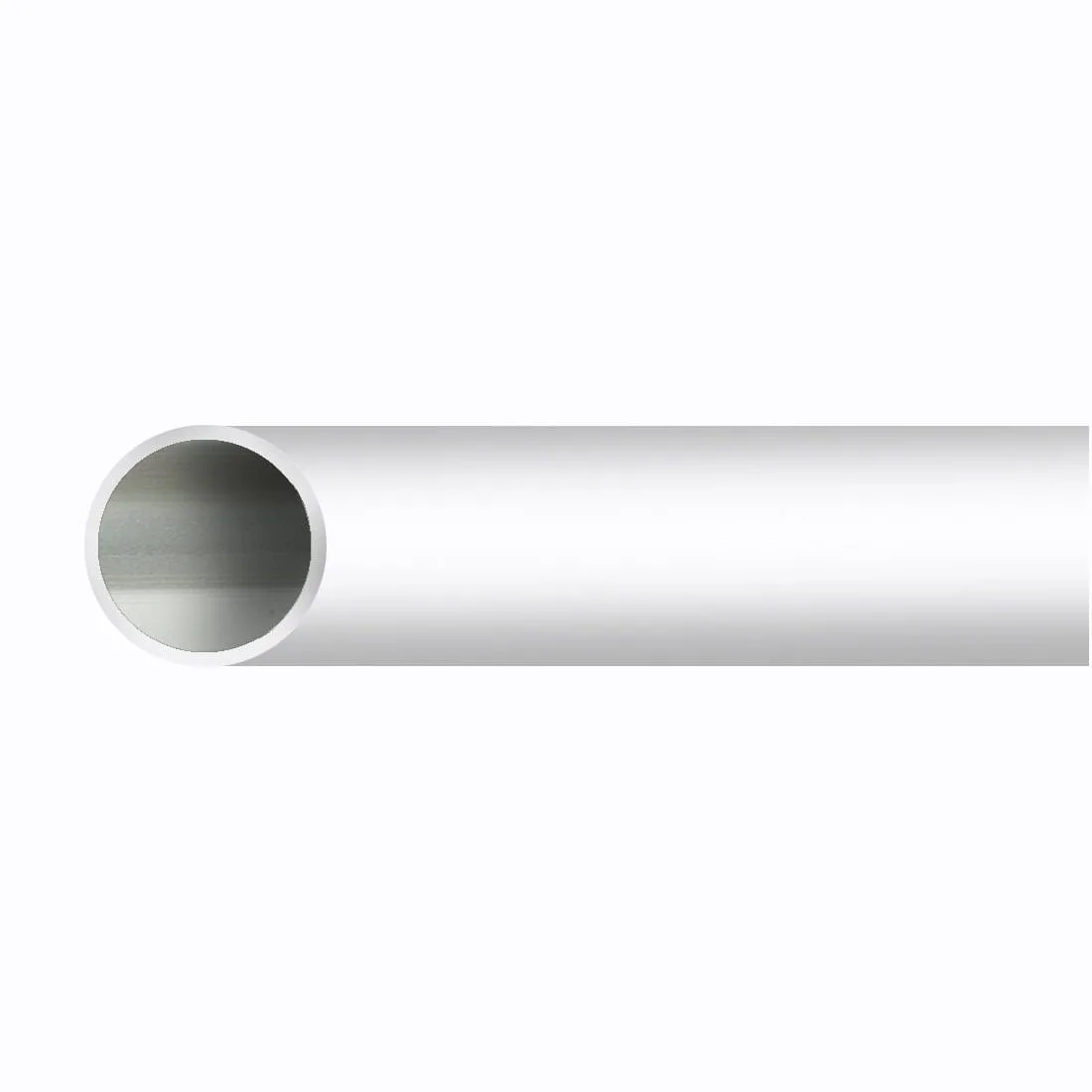 Towel Rail Tube White on Aluminium 19 x 2400mm