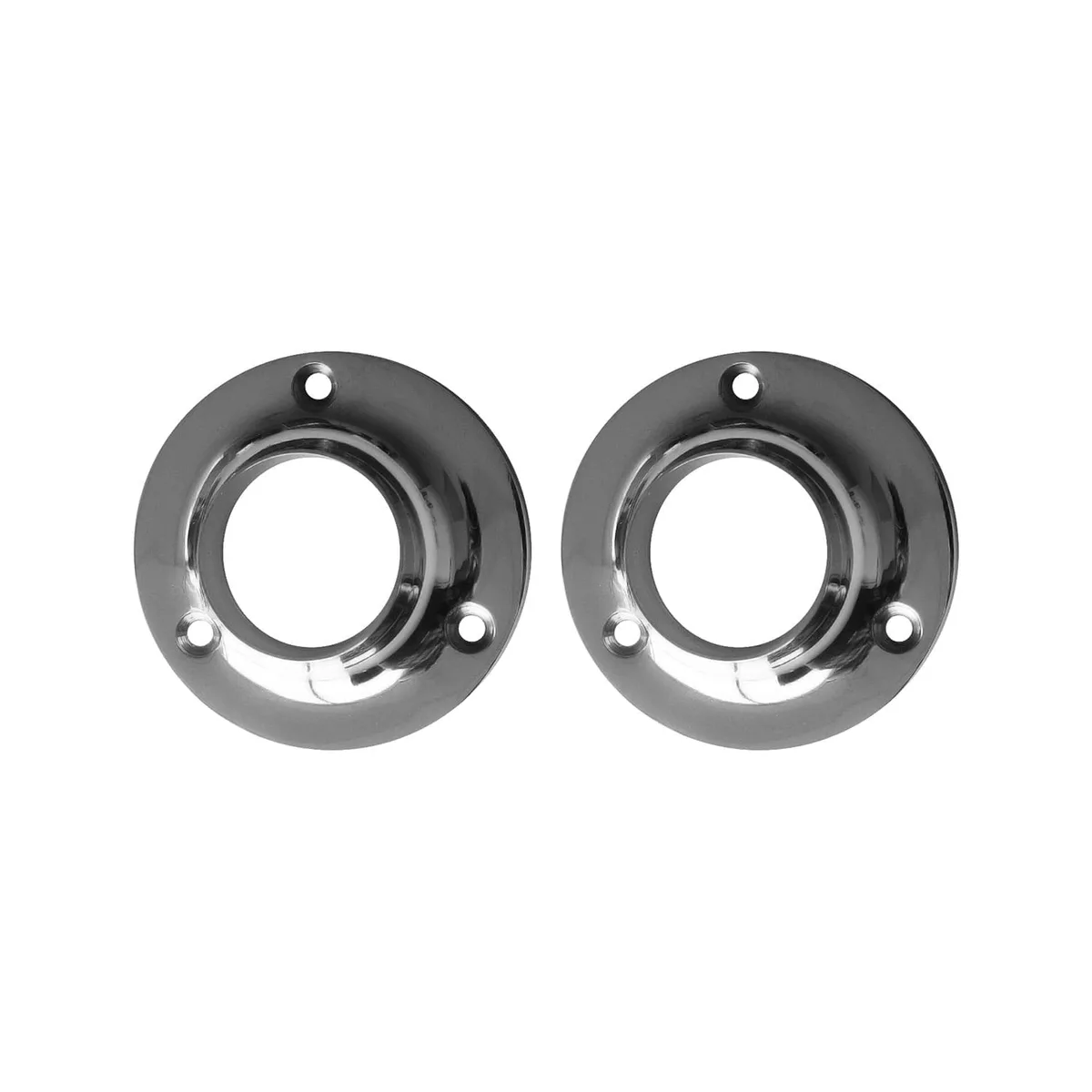 Towel Rail Open End Round Bracket Chrome for 25mm Tube - 2 Pack