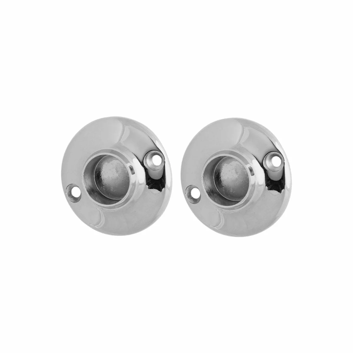 Towel Rail End Bracket Chrome for 19mm Tube - 2 Pack