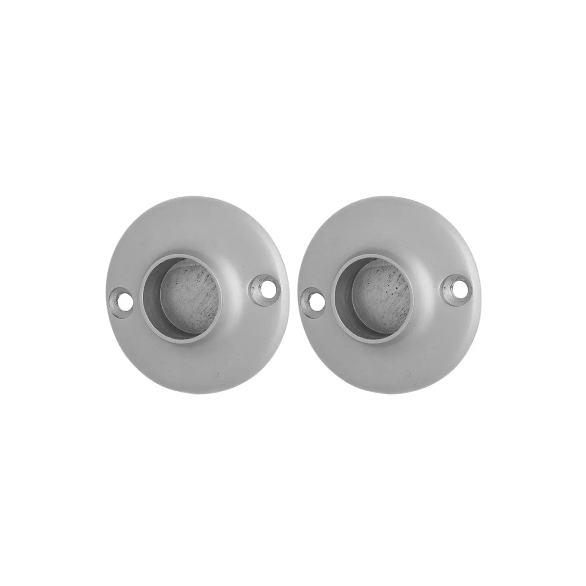 Towel Rail End Bracket Satin Chrome for 19mm Tube - 2 Pack