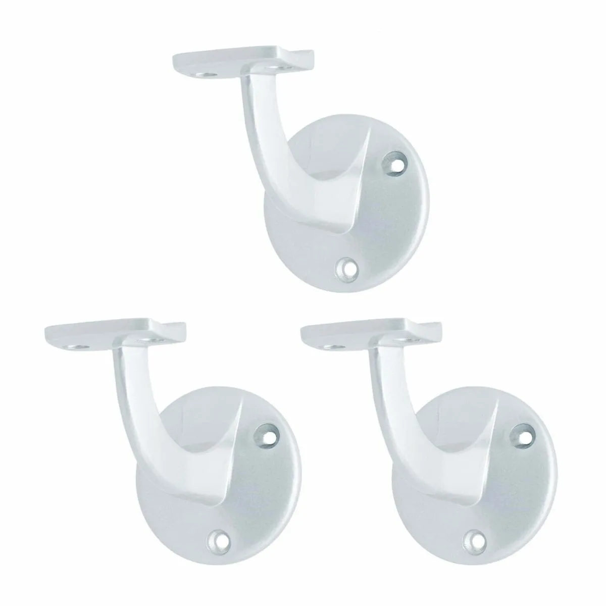 Satin Chrome Bannister Bracket (210) - 3 Pack