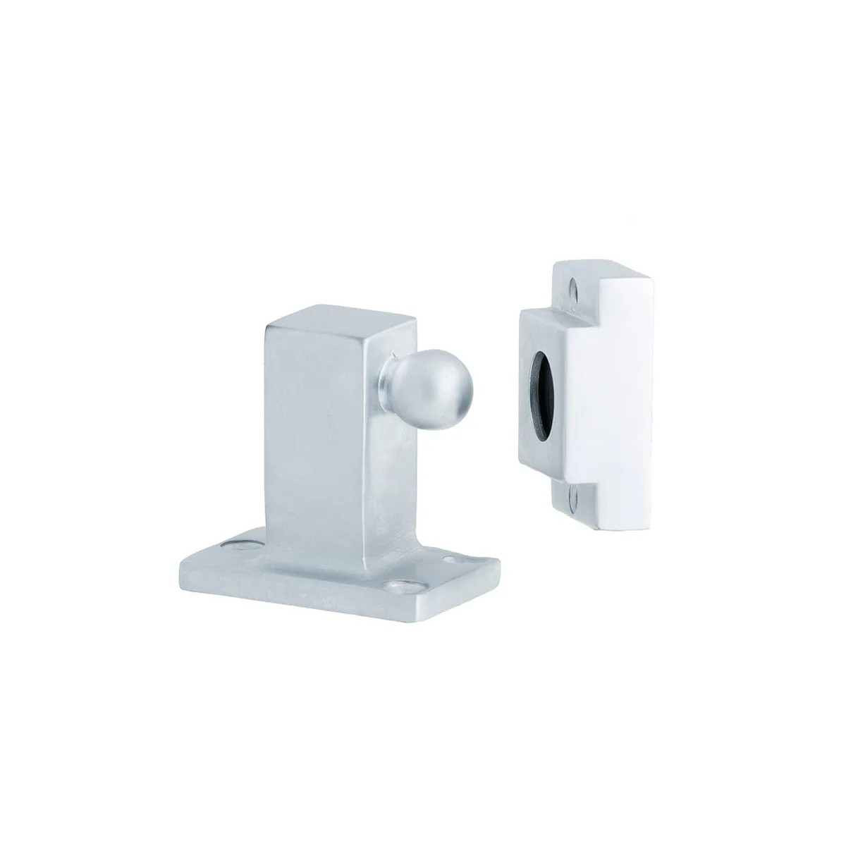 Satin Chrome Door Stop & Holder Floor Mount (212)