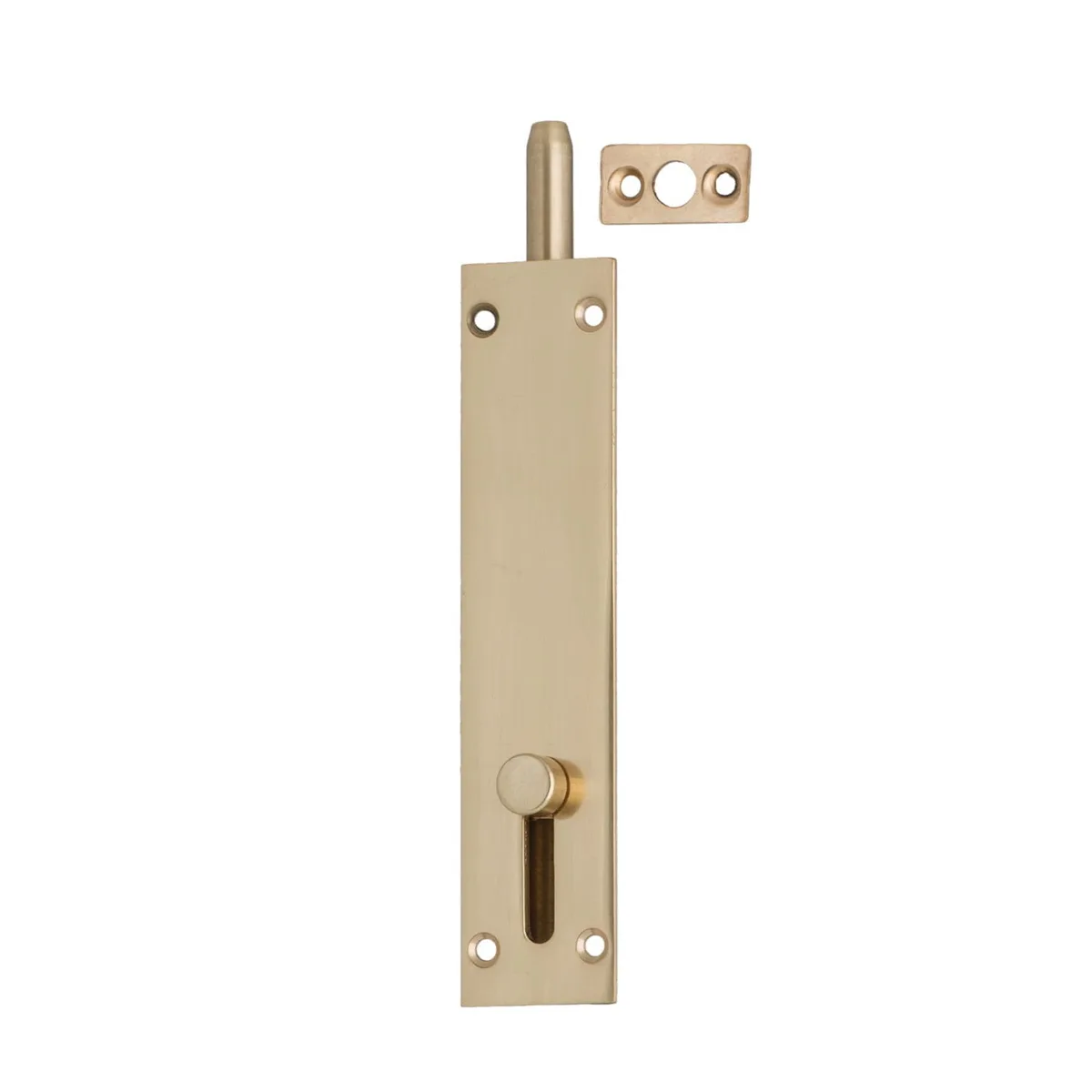 Flush Slide Bolt 150mm Polished Brass
