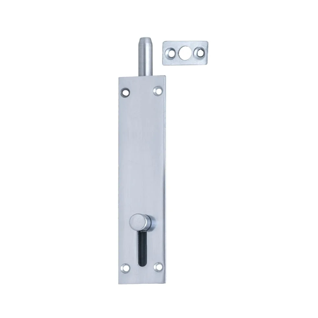 Flush Slide Bolt 100mm Satin Chrome