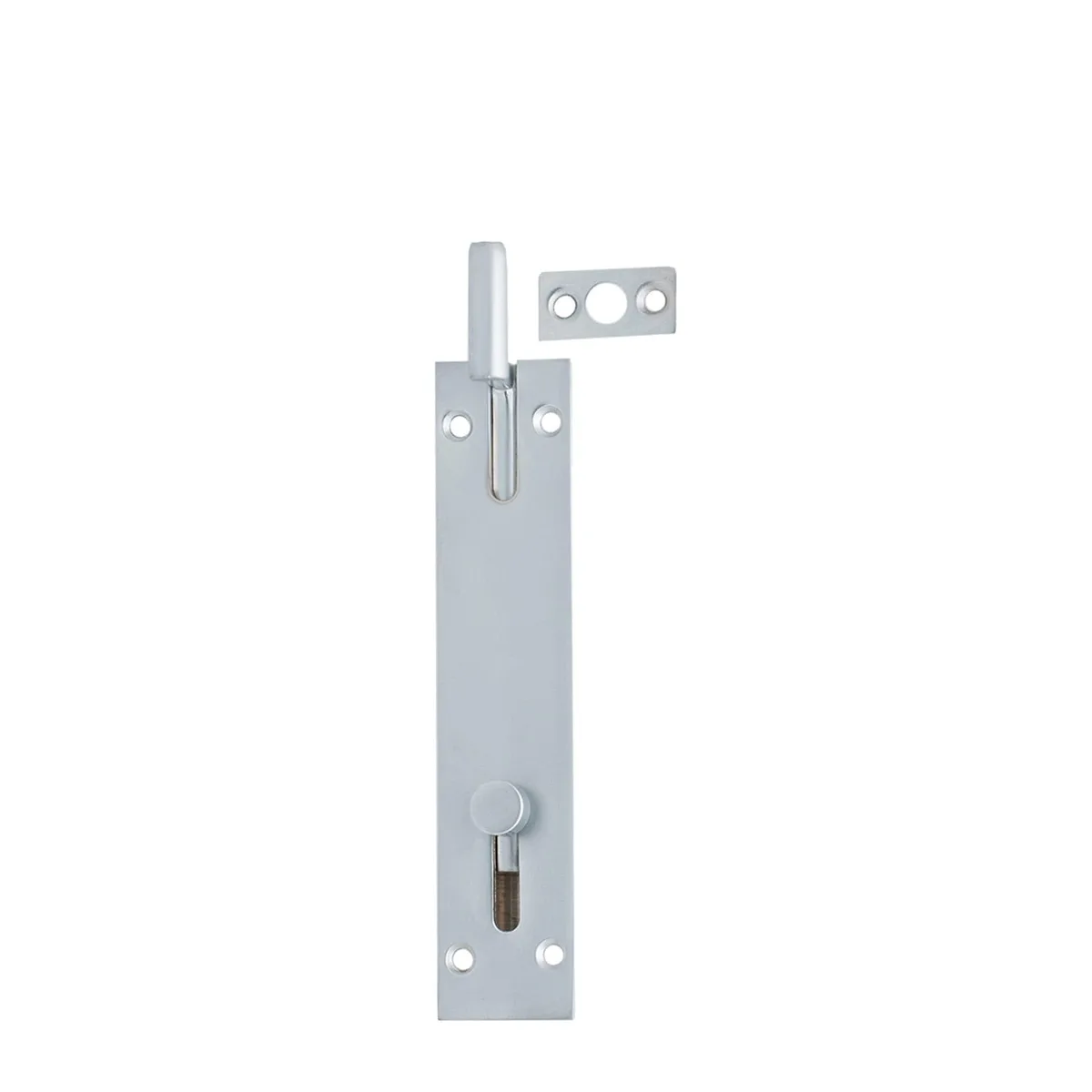 Flush Slide Necked Bolt 100mm Satin Chrome