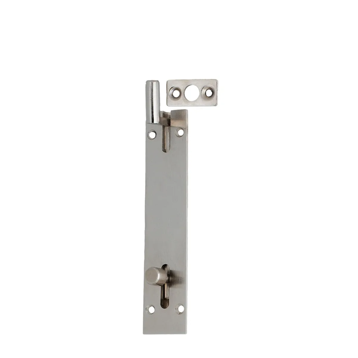 Flush Slide Necked Bolt 100mm Satin Nickel
