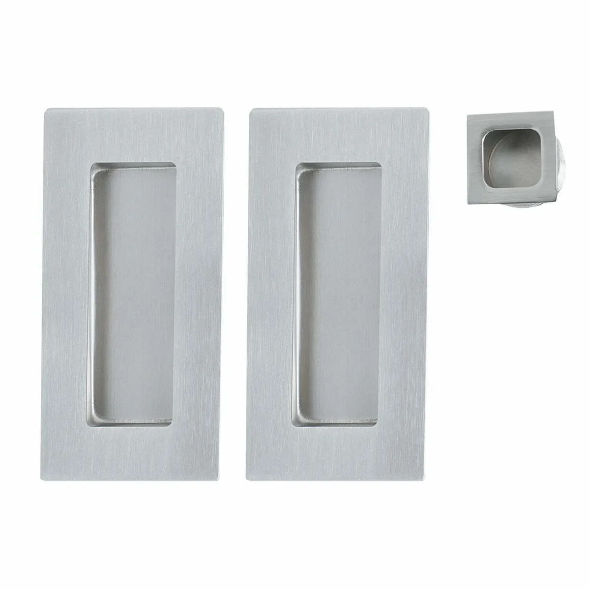 Rectangle Edge Flush Pull Kit Stainless Steel