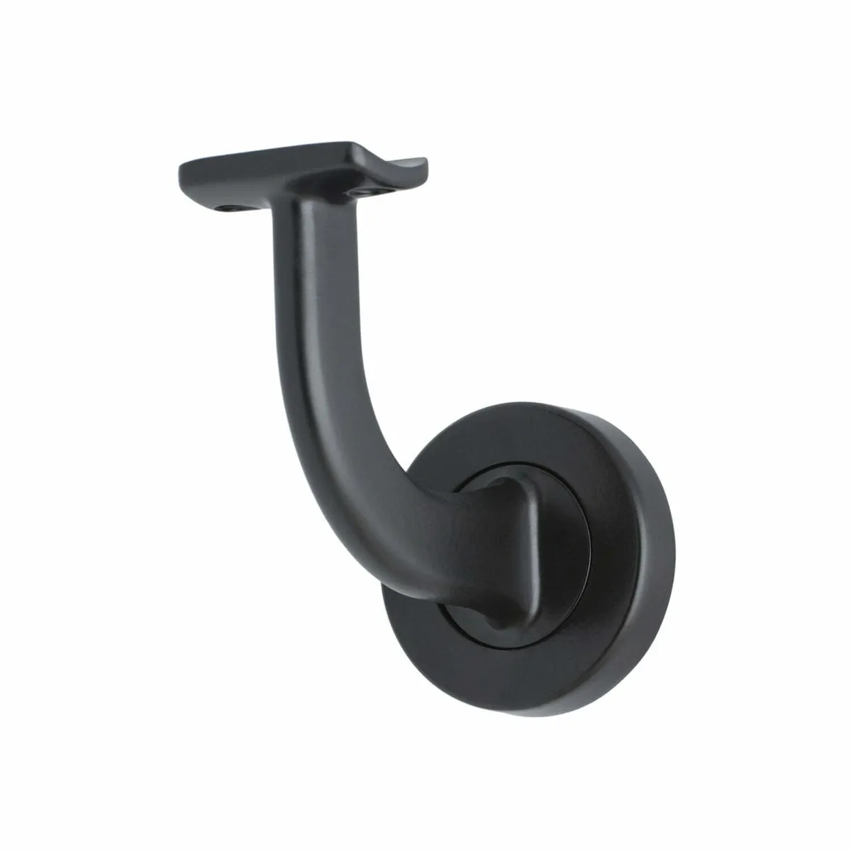 Matt Black Round Bannister Bracket (310)