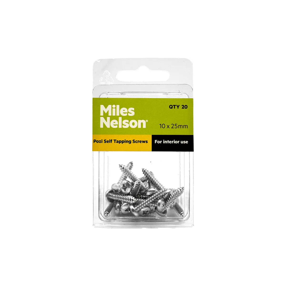10 x 25mm Pozi Self Tapping Screws - Zinc - Pan Head