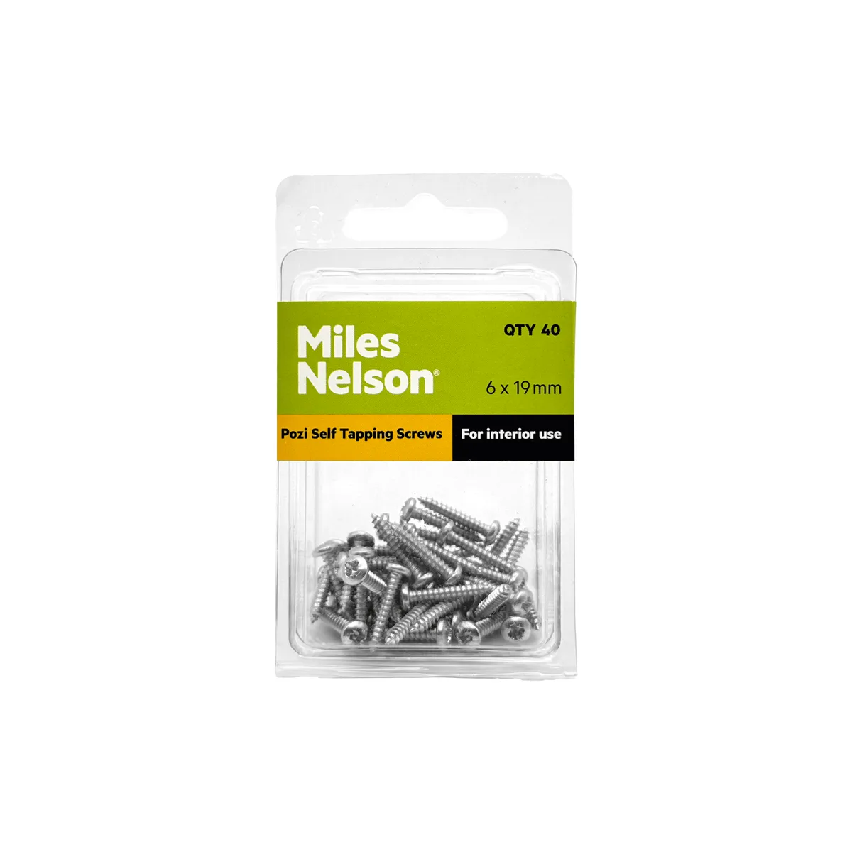 6 x 19mm Pozi Self Tapping Screws - Zinc - Pan Head