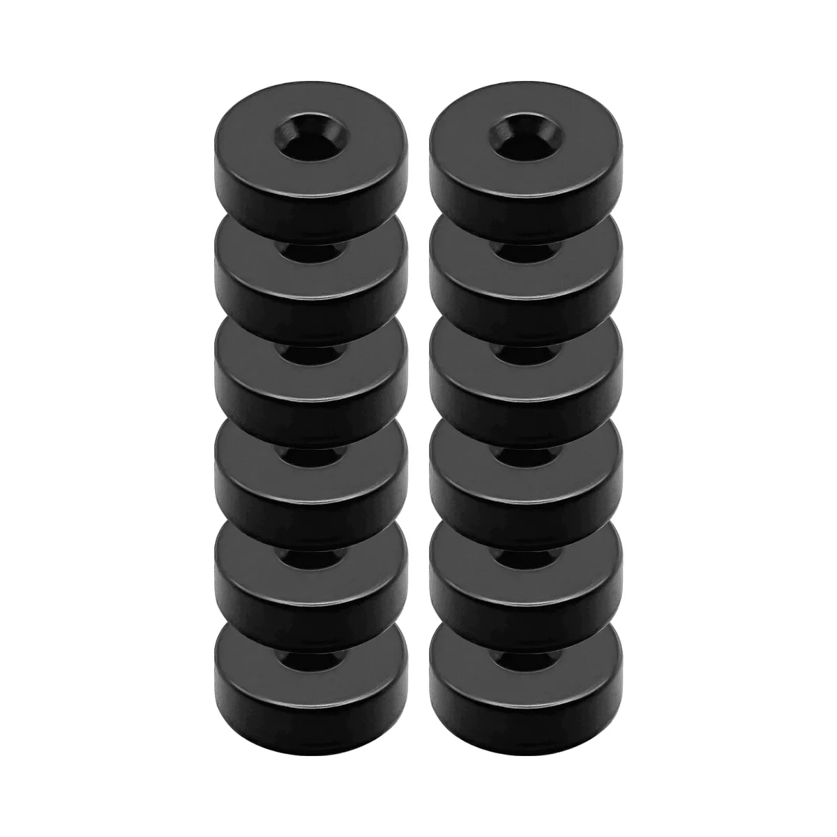 Door Magnets 22 x 8mm - Matt Black - 6 pairs