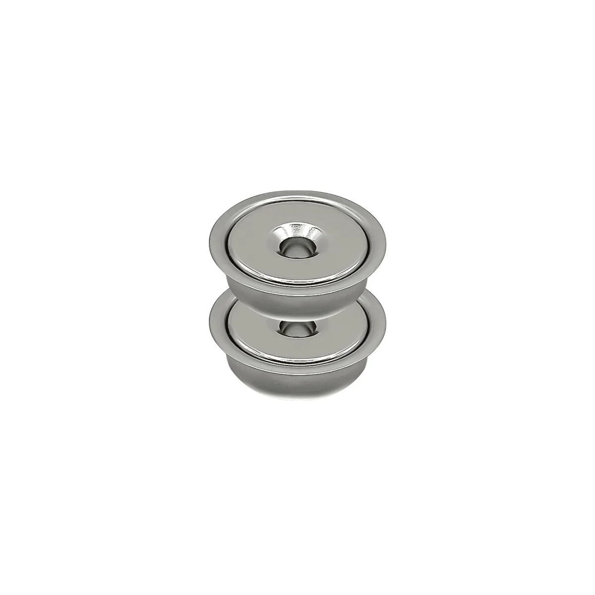Door Magnets 22 x 8mm - Chrome - 1 pair with cups