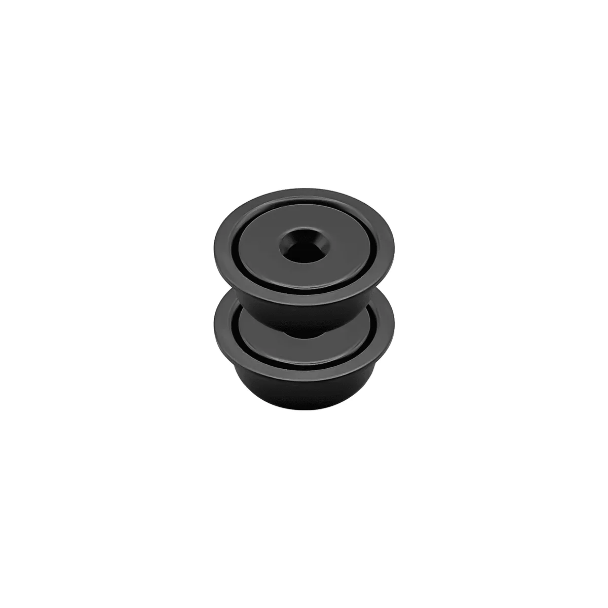 Door Magnets 22 x 8mm - Matt Black - 1 pair with cups