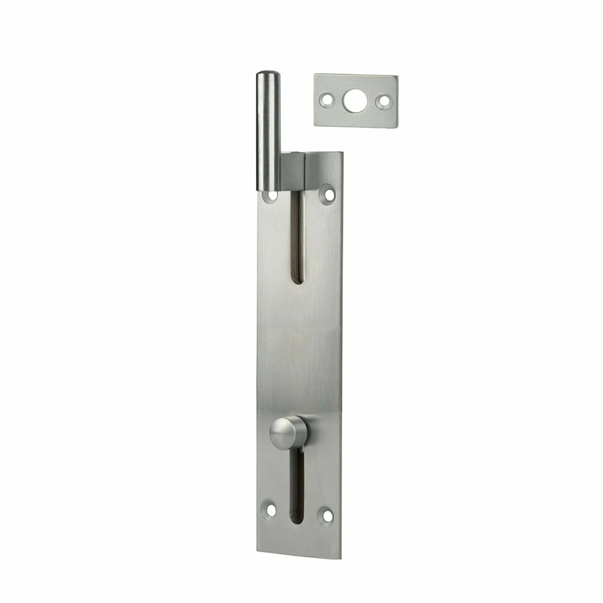 Flush Bolt Necked - Non Locking 150mm Satin Chrome