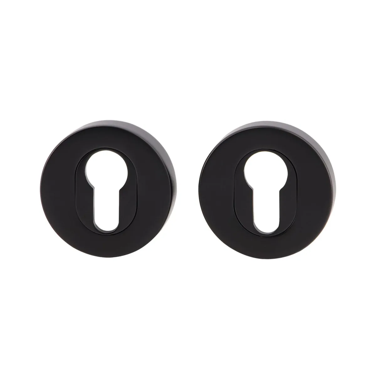 Milano Euro Escutcheon Round Rose Matt Black