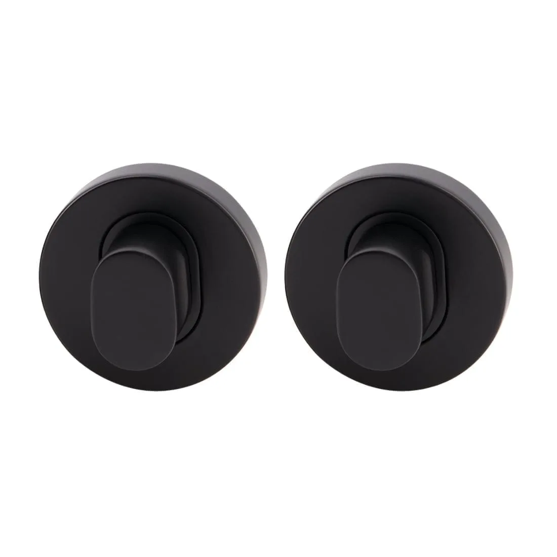 Double Turn Round Rose Matt Black