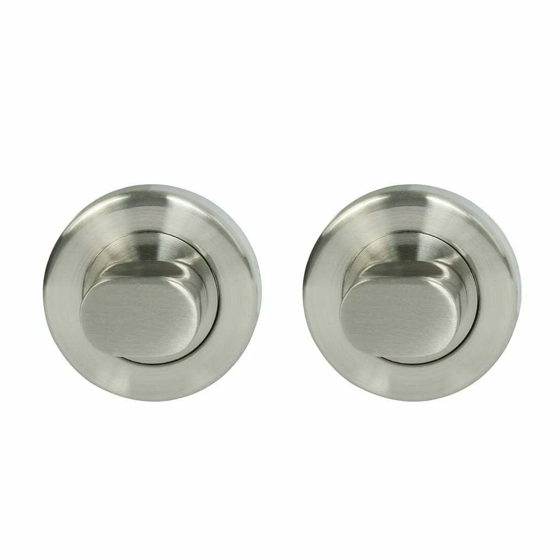 Double Turn Round Rose Satin Nickel