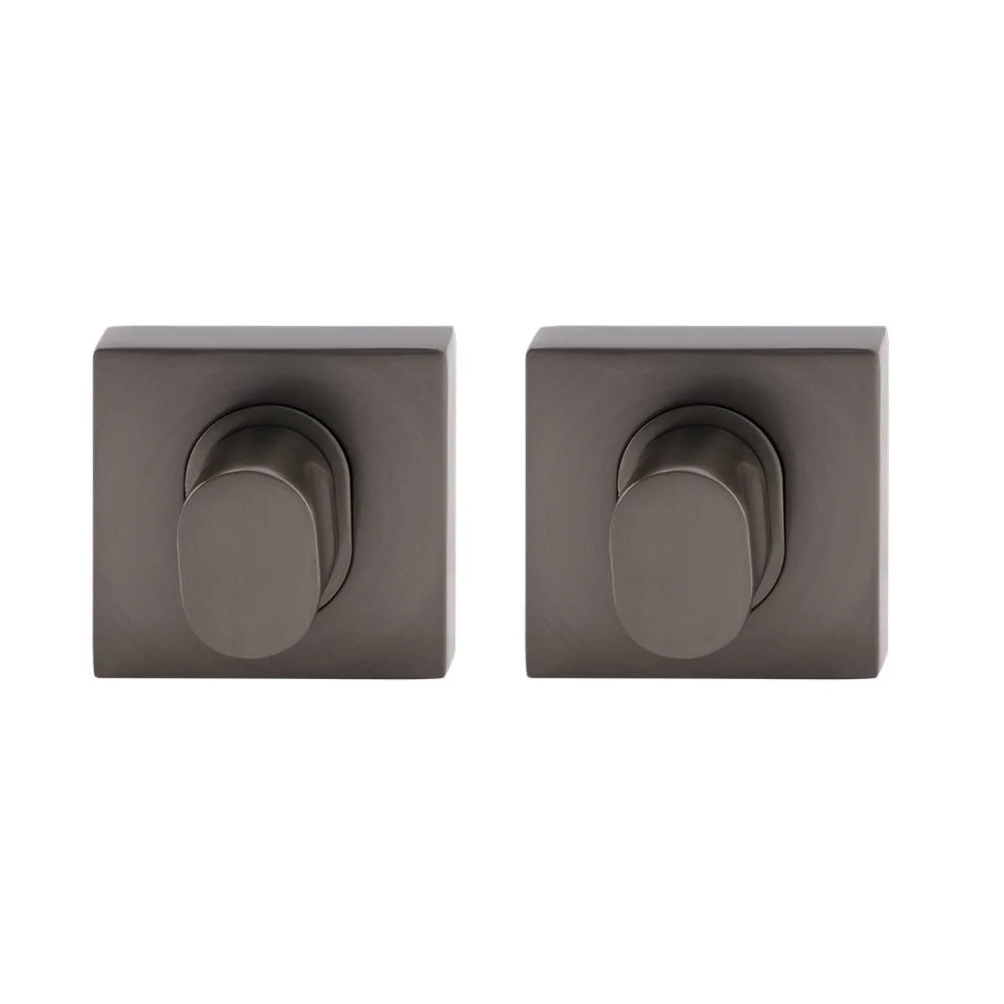 Double Turn Square Rose Satin Graphite