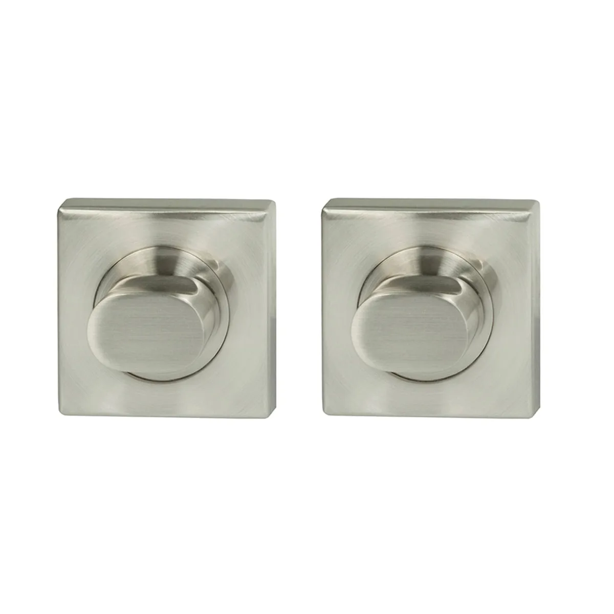 Double Turn Square Rose Satin Nickel