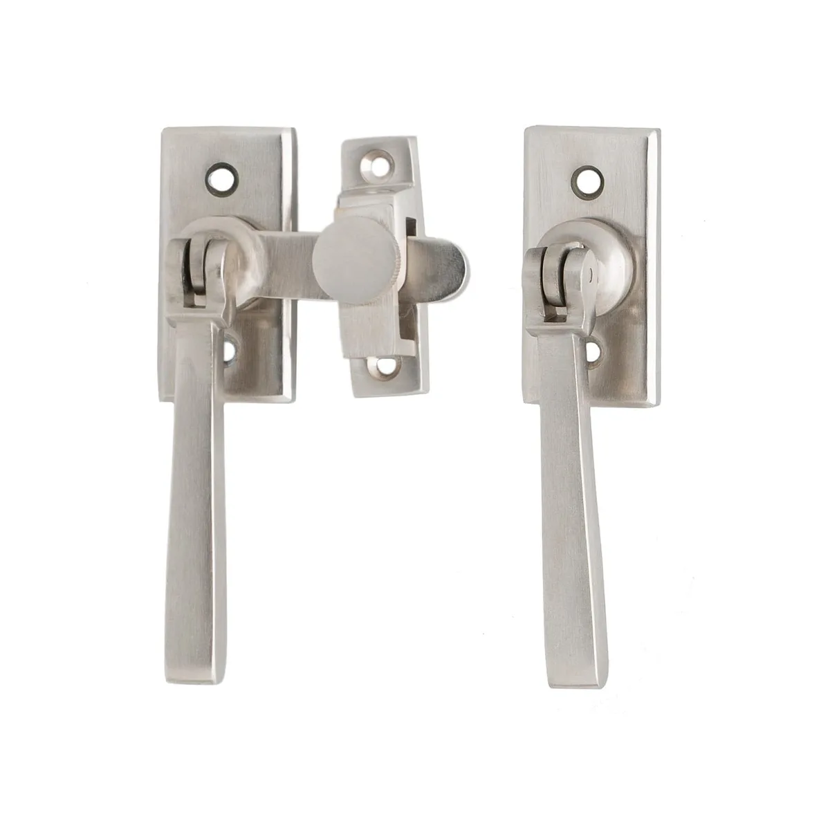 475 French Double Door Fastener Satin Nickel