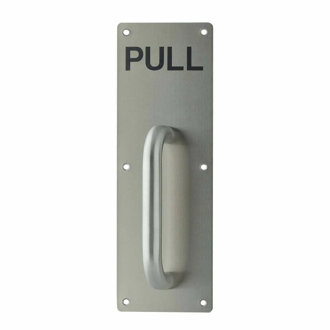 Pull Plate Engraved with handle 300 x 100mm Stainless Steel