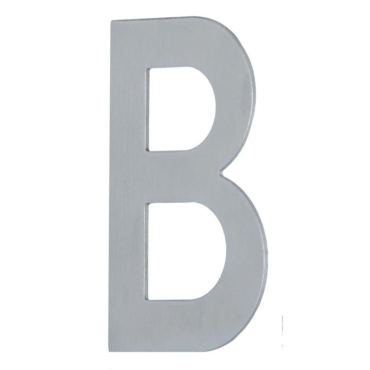 House Letter 'B' - Stick on 100mm Stainless Steel