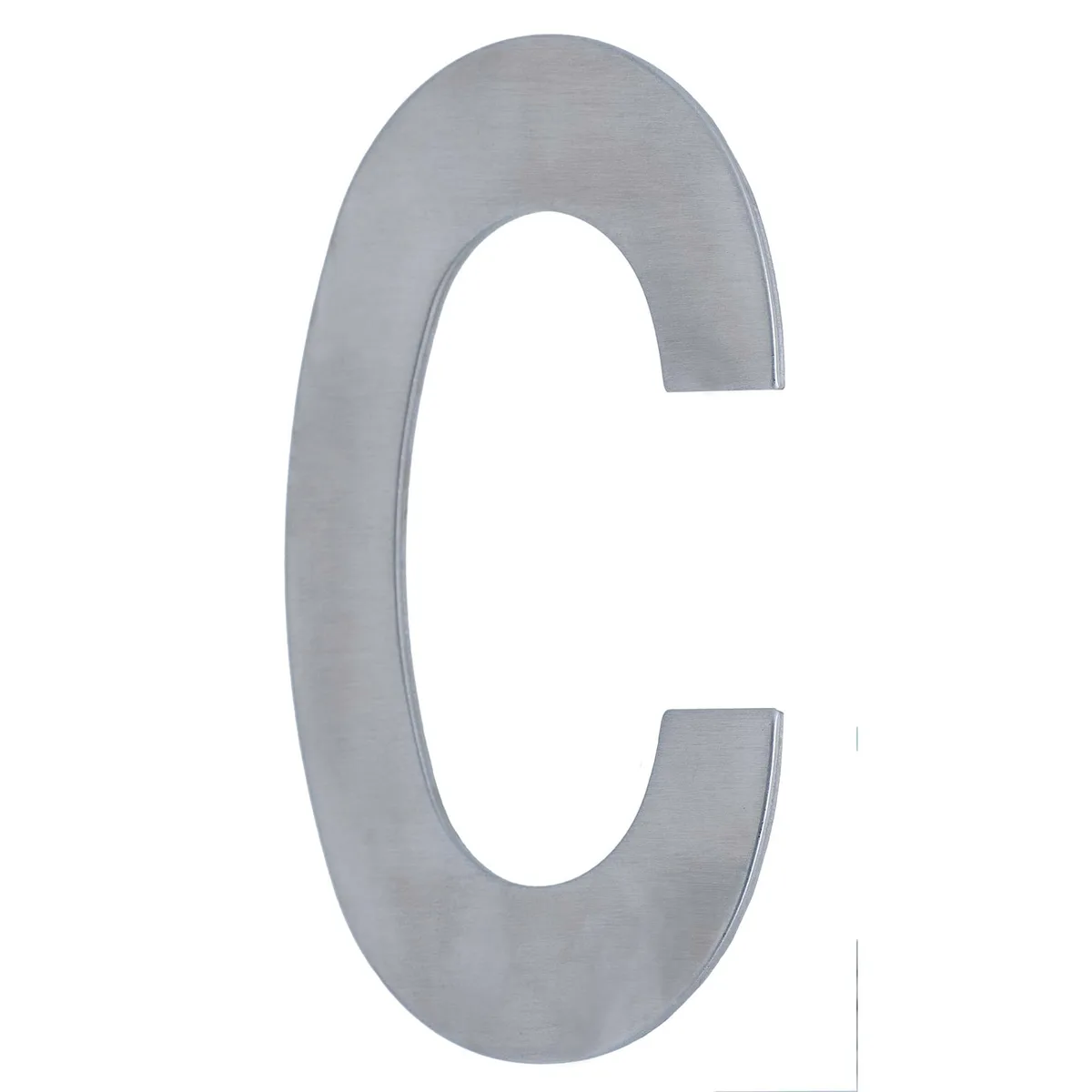 House Letter 'C' - Stick on 100mm Stainless Steel