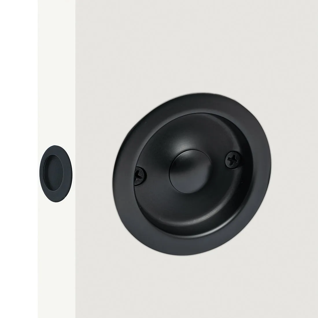 Round Cavity Slider Passage Set Matt Black