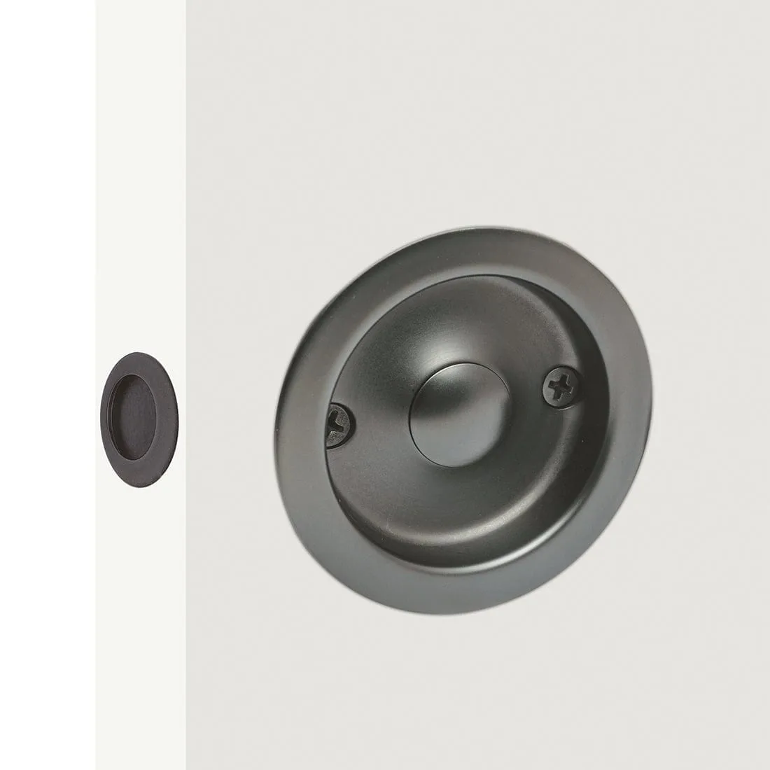 Round Cavity Slider Passage Set Satin Graphite
