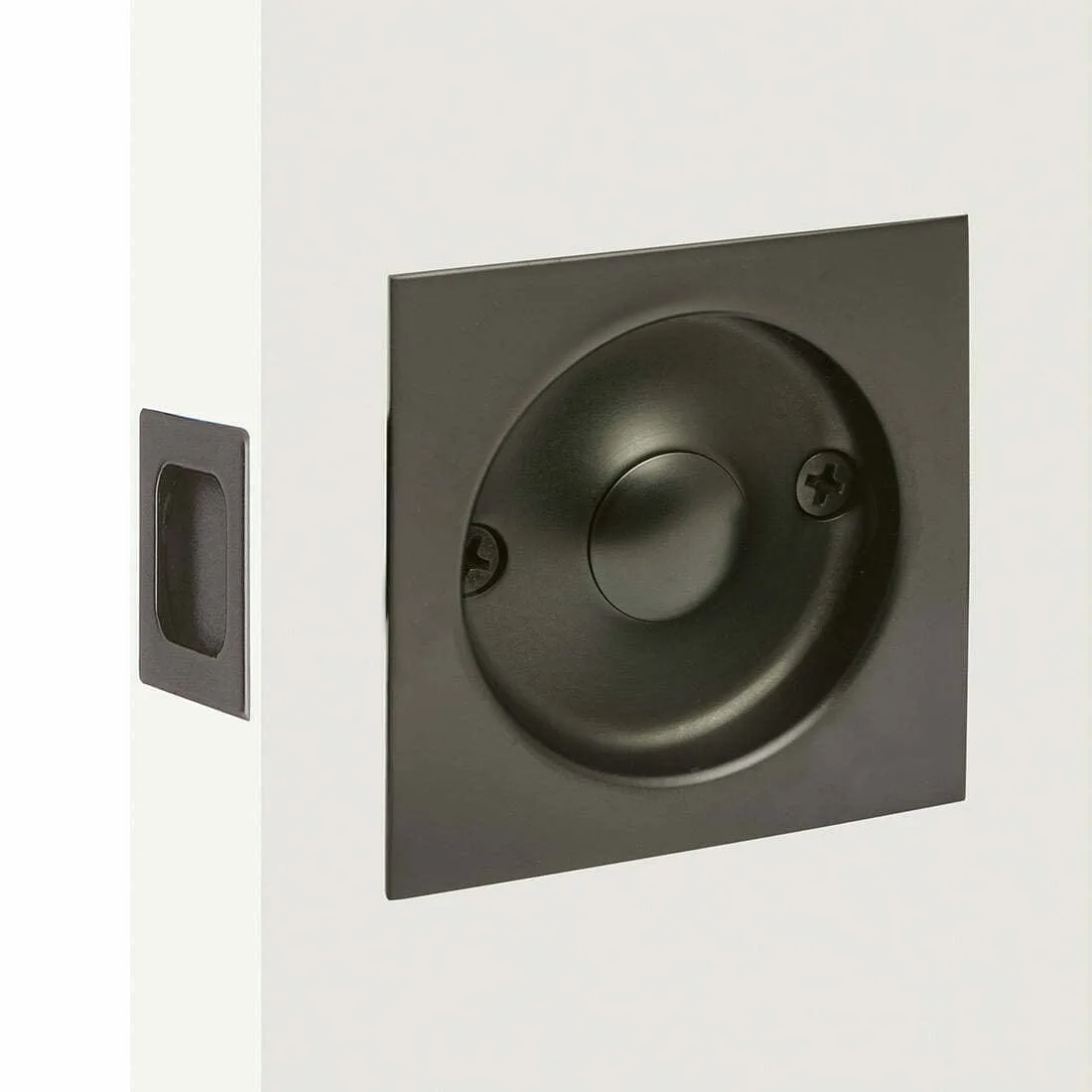 Square Cavity Slider Passage Set Satin Graphite