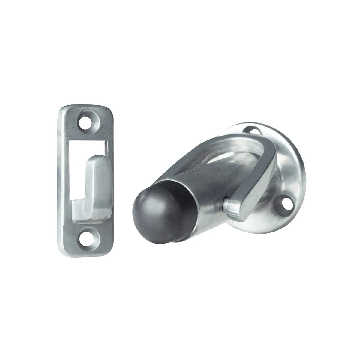 600 Latching Door Stop Wall Mount Uncoated