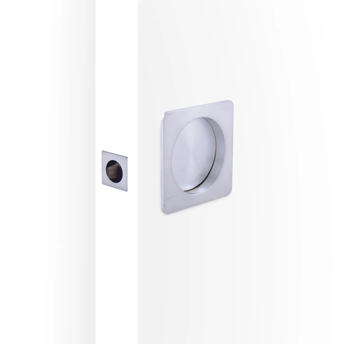 Cavity Slider Passage Kit - Square - Satin Chrome