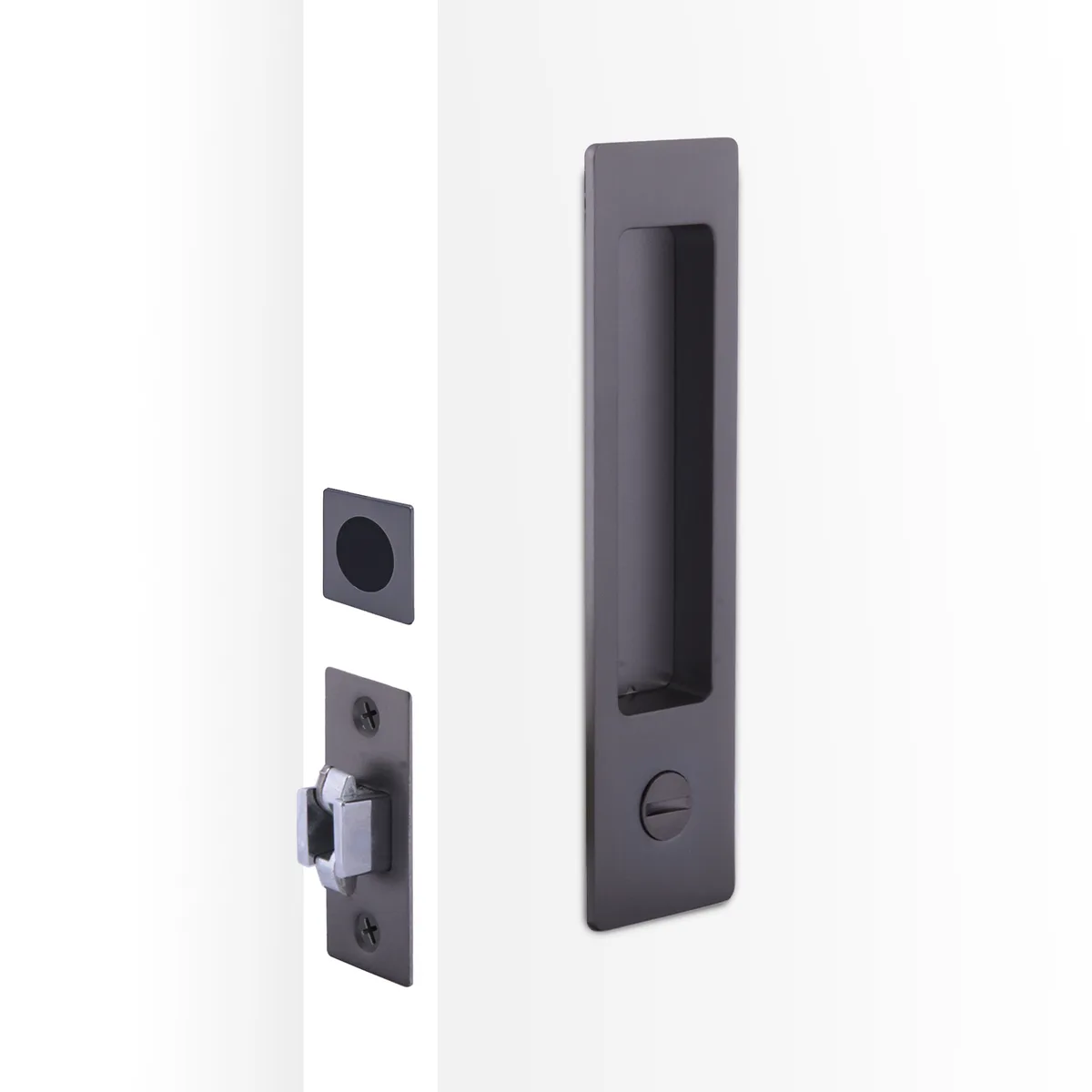 Rectangular Cavity Slider Privacy Kit - Satin Graphite