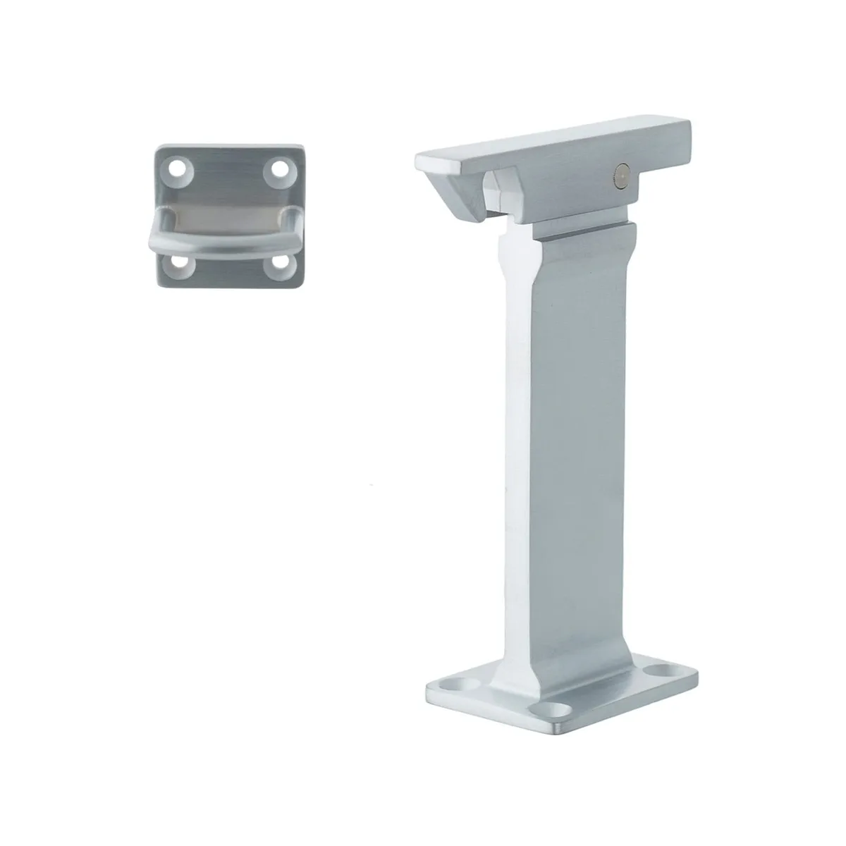 609 Mantis Latching Door Stop Floor Mount Satin Chrome