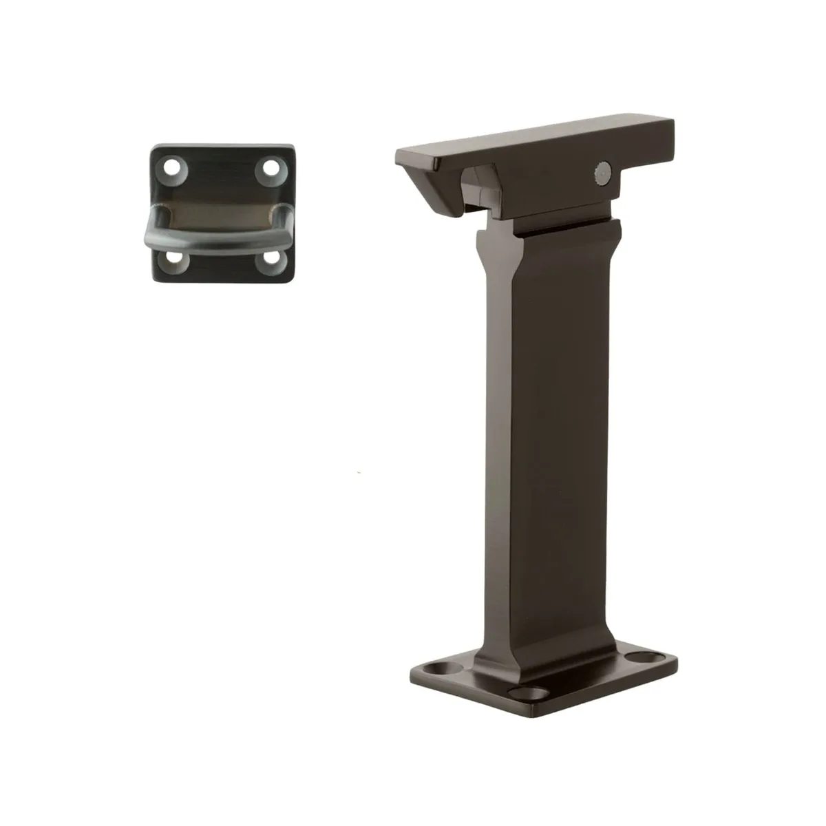 609 Mantis Latching Door Stop Floor Mount Satin Graphite