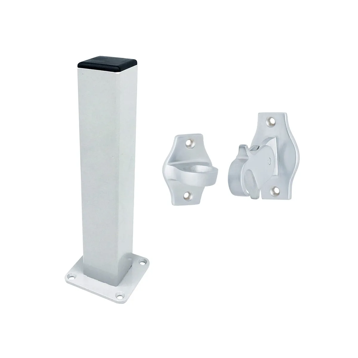 618 Door Stop & Holder Pedestal Auto Latch Back Satin Chrome