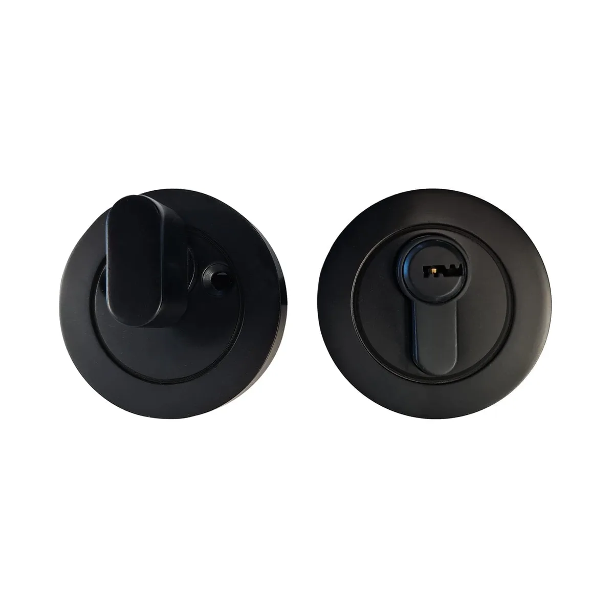 Matt Black Round Keyed Lock & Turn Unit