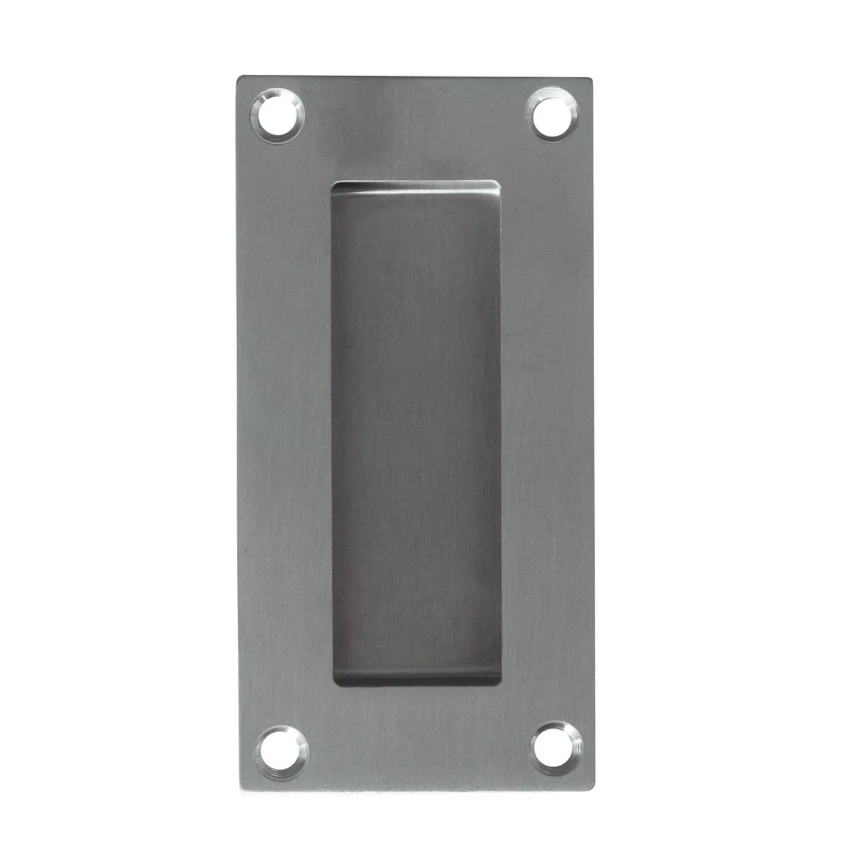 Square Edge Flush Pull Face Fix 102mm x 52mm Stainless Steel
