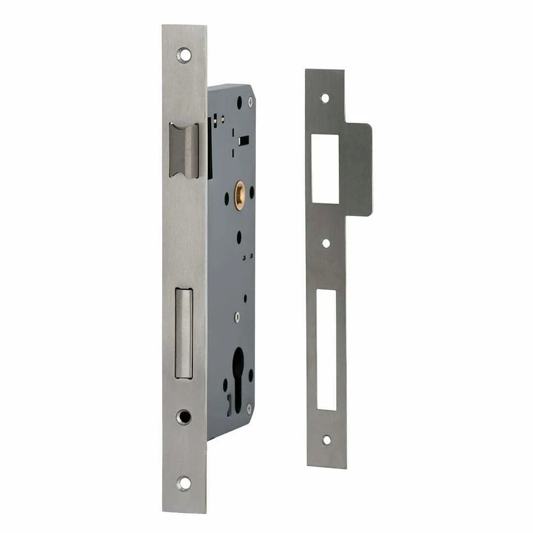 Stainless Steel Euro Mortice Lock (60mm Backset)