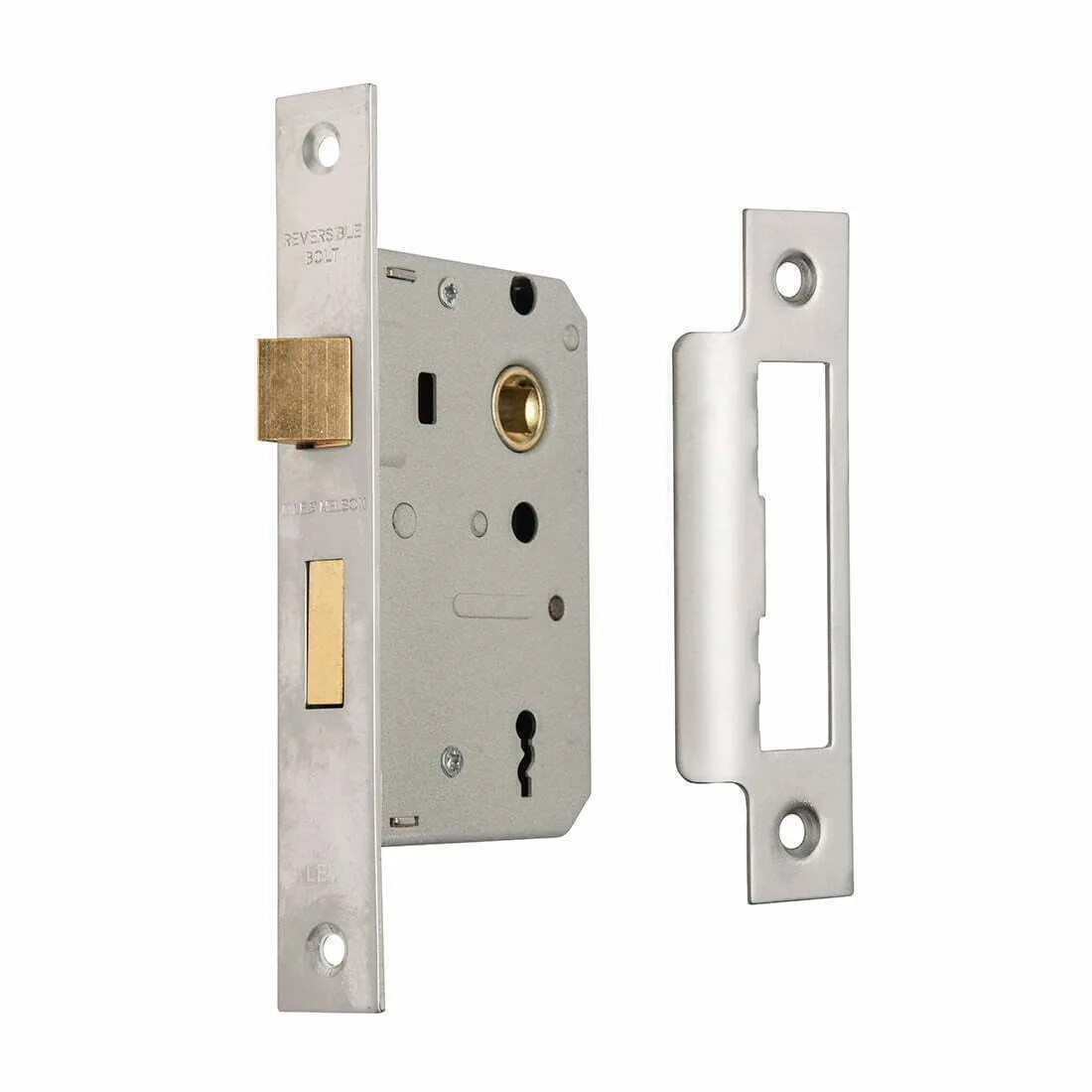 Satin Nickel 3 Lever Mortice Lock (58mm Backset)
