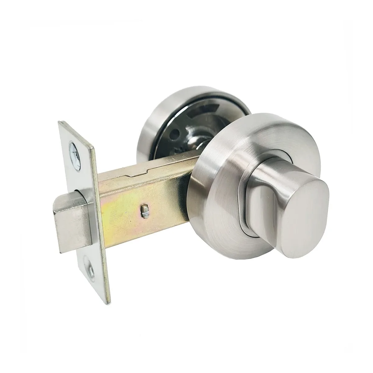 Satin Nickel Latch Turn Kit (Round Rose)