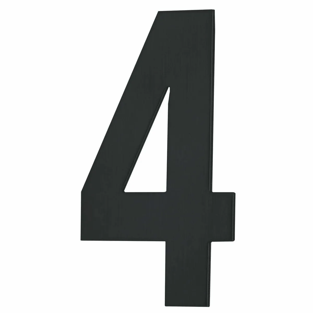 House Number FOUR '4' - Concealed fix 100mm Matt Black