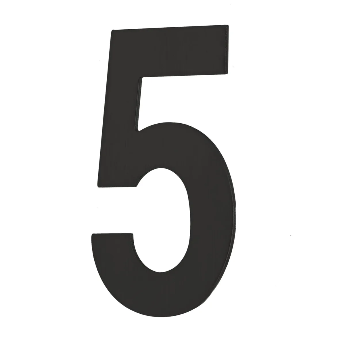 House Number FIVE '5' - Concealed fix 100mm Matt Black