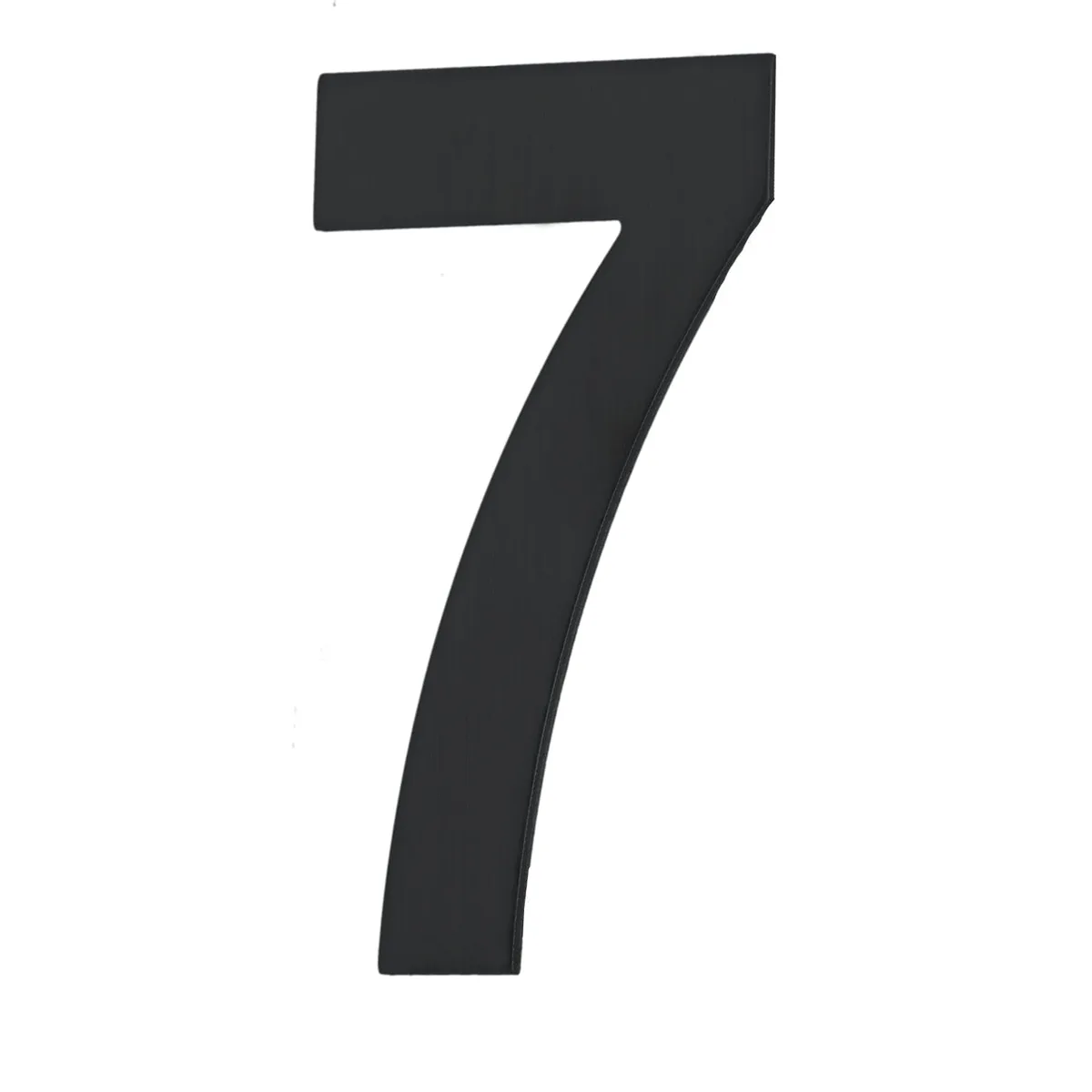 House Number SEVEN '7' - Concealed fix 100mm Matt Black