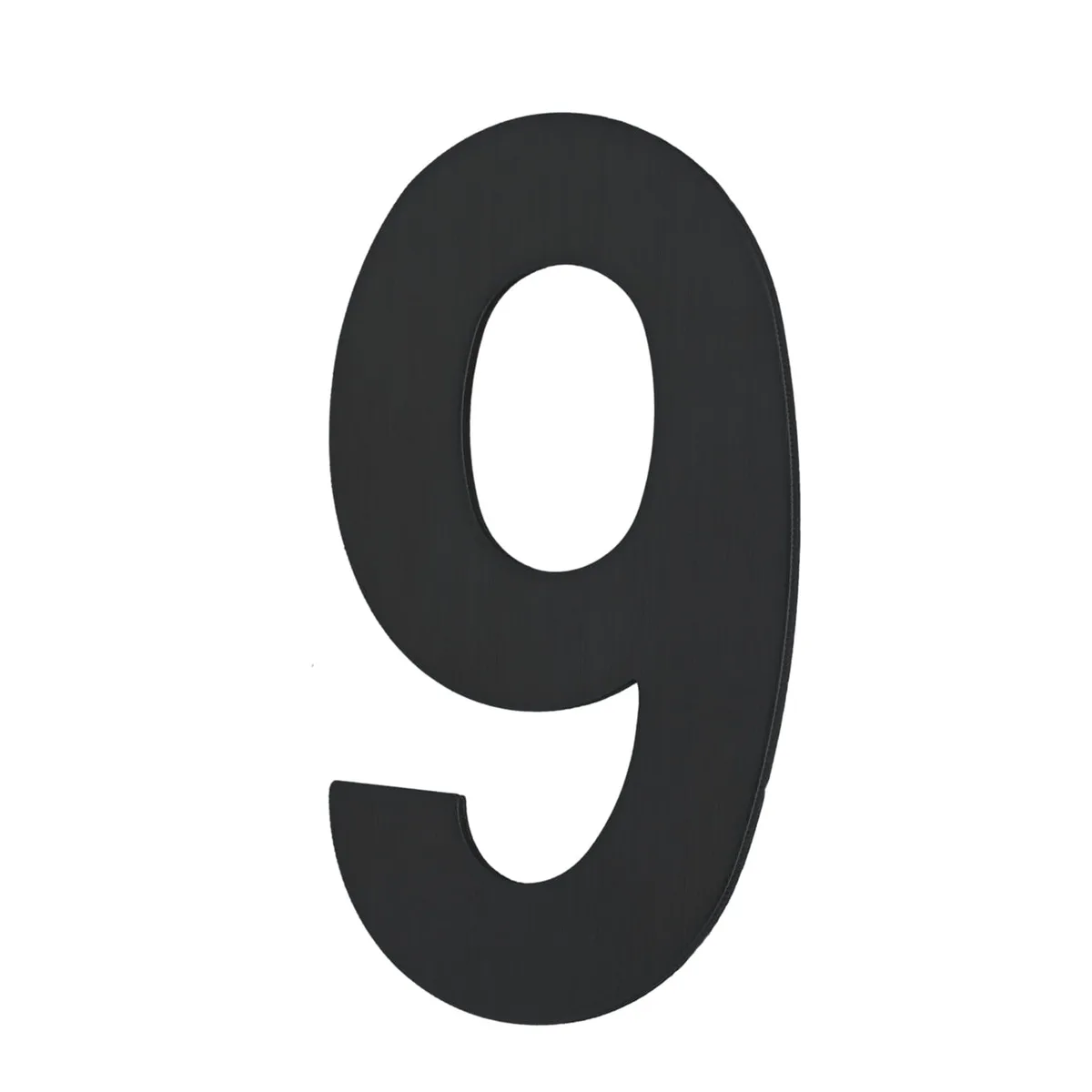 House Number NINE '9' - Concealed fix 100mm Matt Black