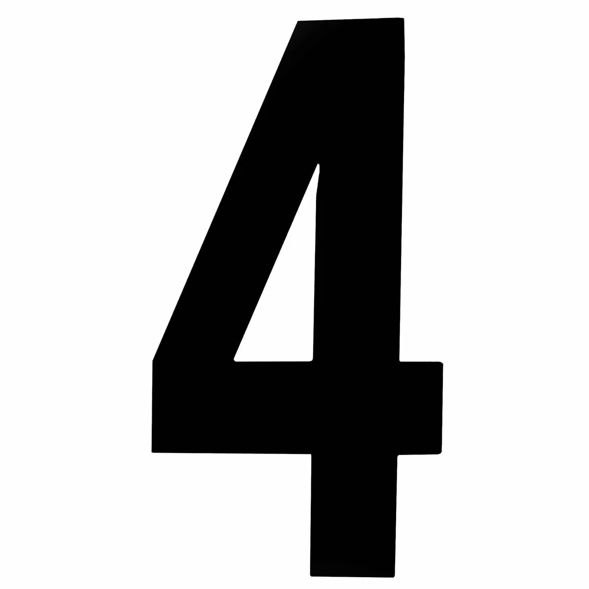 House Number FOUR '4' - Concealed fix 155mm Matt Black
