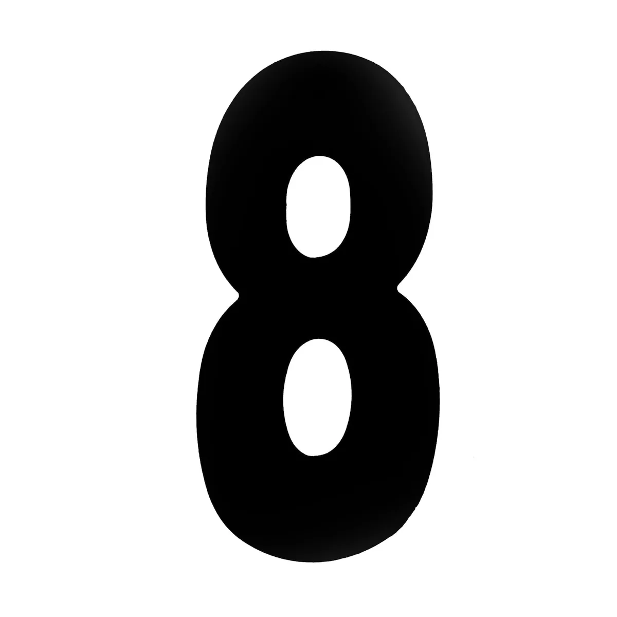 House Number EIGHT '8' - Concealed fix 155mm Matt Black